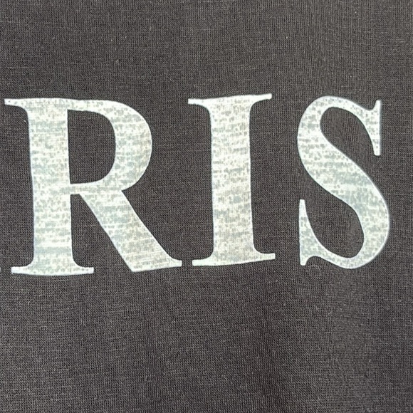 Ava James | NWT Black Paris Pink Bow Eiffel Tower Rounded Hem Short Sleeve Top M - Picture 12 of 13